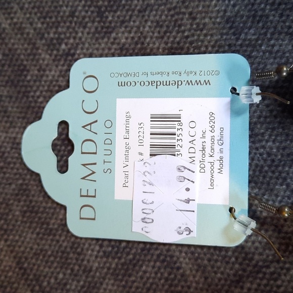 Vintage Inspired Kelly Rae Roberts Designs Pearl Bronze Bauble Earrings NWT - Picture 5 of 5